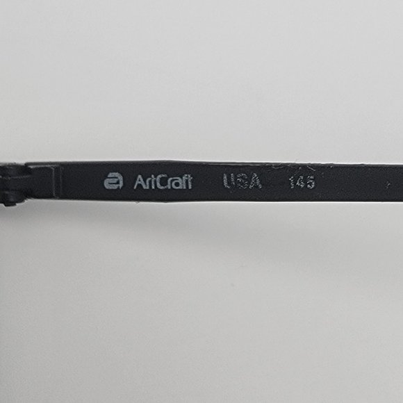 *SOLD* ArtCraft USA Matte Black Aviator Pilot USAF Air Force Eyeglasses Frame - Picture 9 of 13